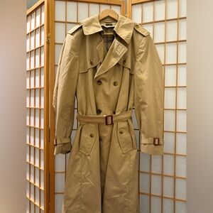 Classic Tan Double-Breasted Trench Coat